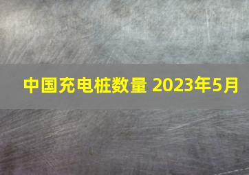 中国充电桩数量 2023年5月